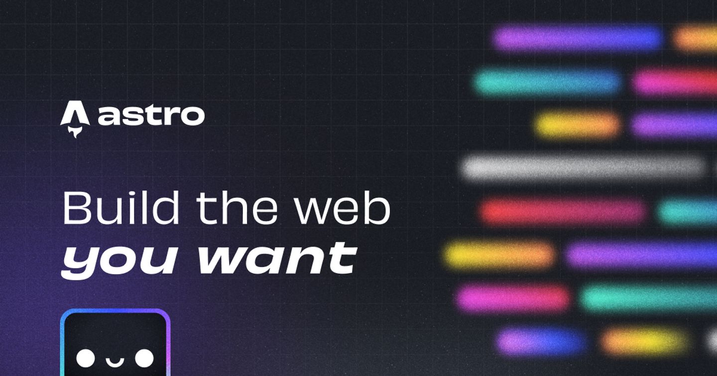 A banner promoting the Astro framework